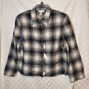 Evan Picone Wool Plaid Shirt
